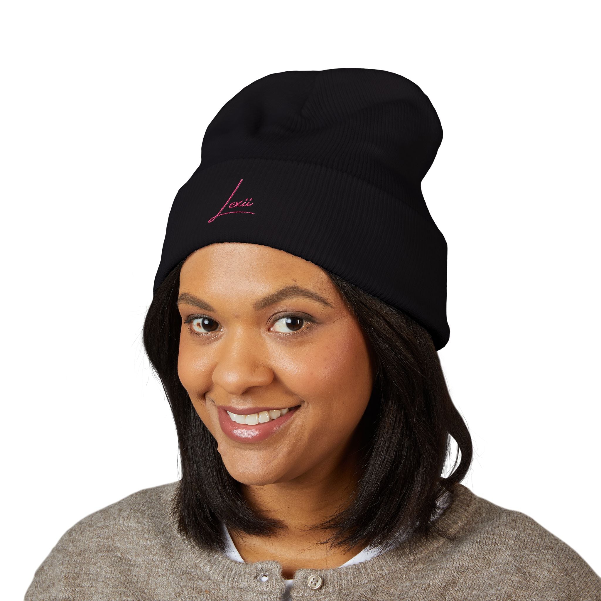 Embroidered Lexii Cuffed Beanie