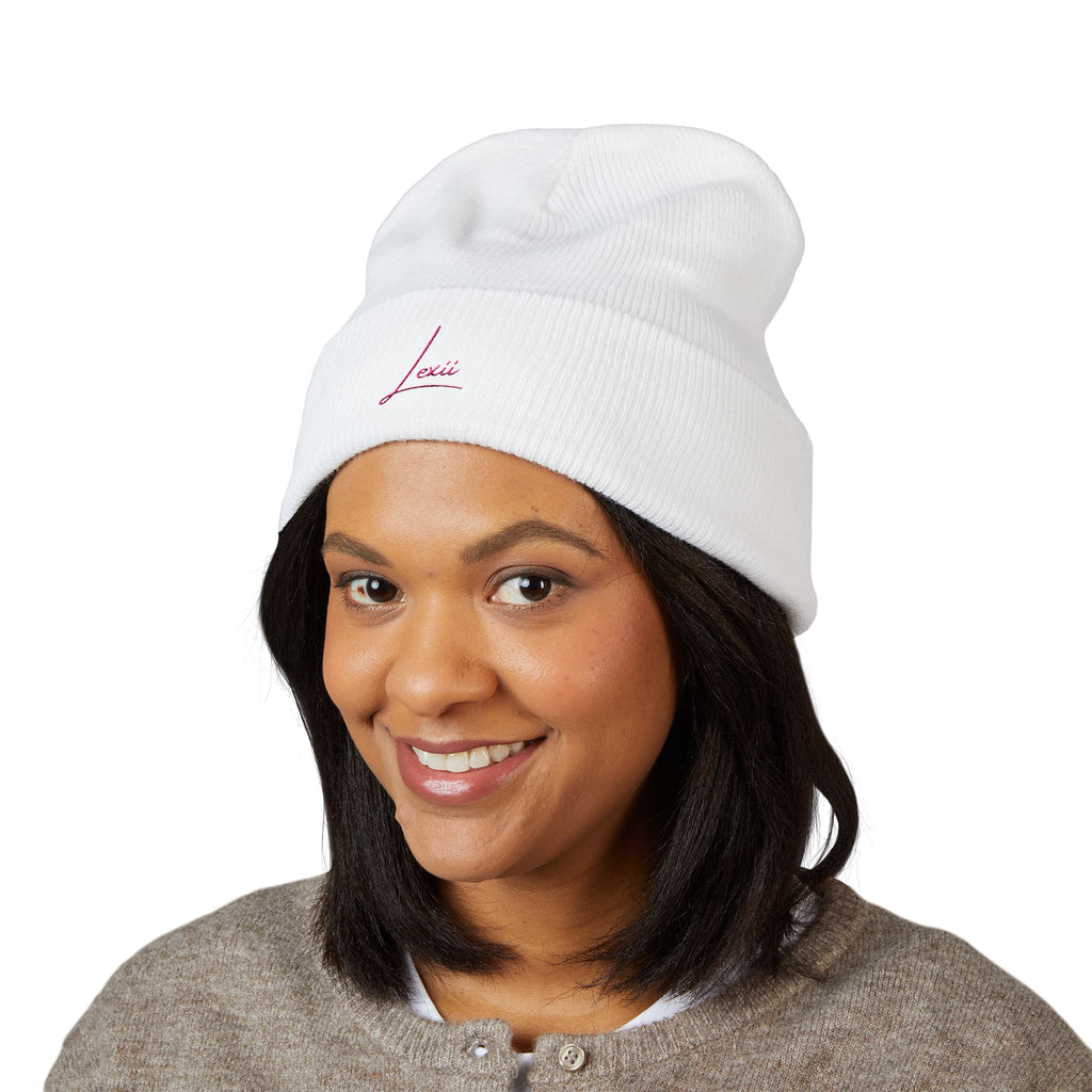 Embroidered Lexii Cuffed Beanie