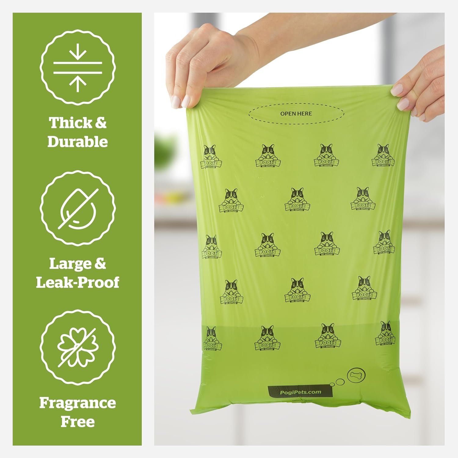 Pogi’S Poop Bags - 30 Unscented Rolls (450 Dog Poop Bags) - Leak-Proof, Earth-Friendly Poop Bags for Dogs