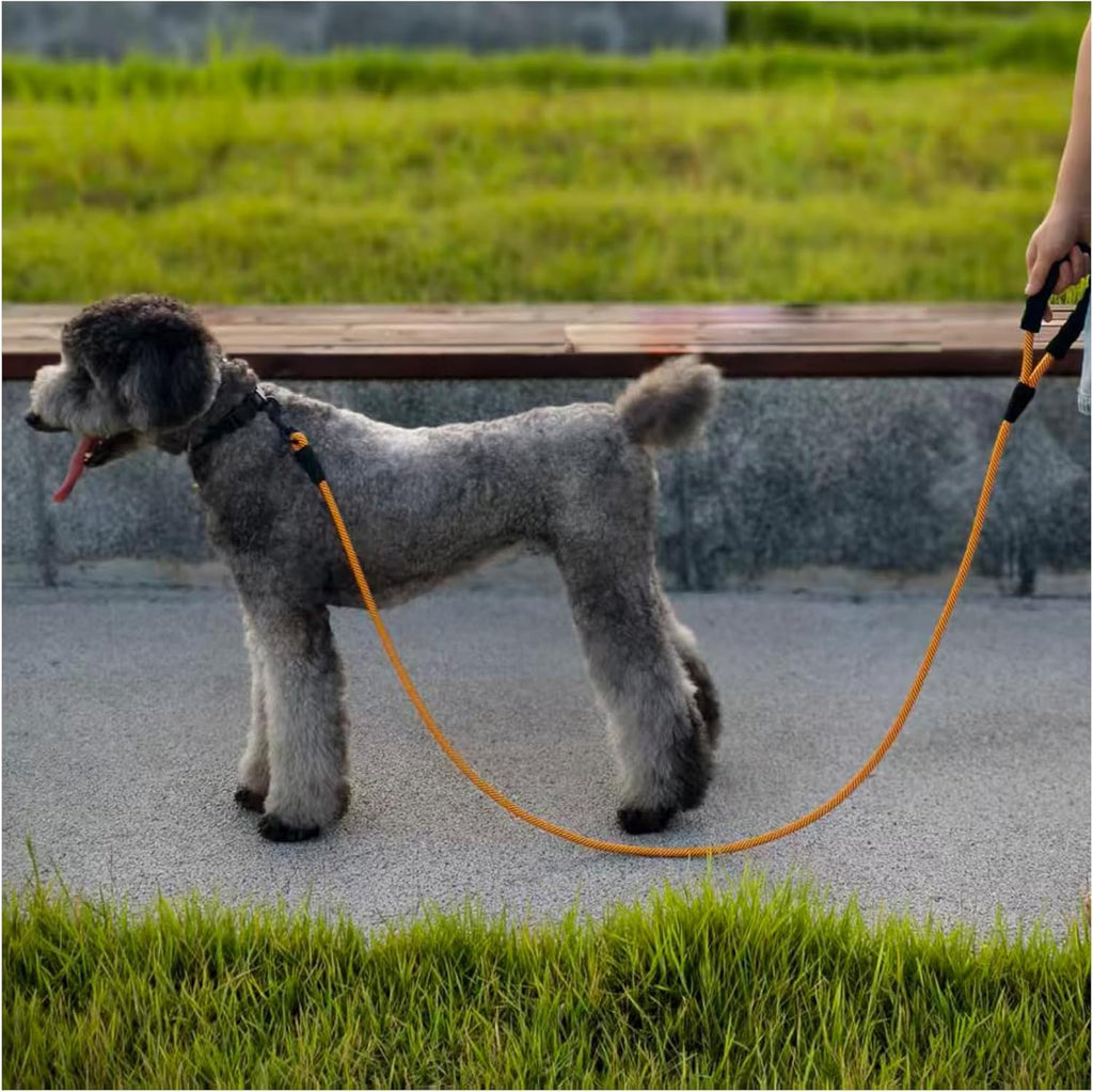Heavy Duty Rope Dog Leash, 3/4/5/6/7/8/10/12/15 FT Nylon Pet Leash, Soft Padded Handle Thick Lead Leash for Large Medium Dogs Small Puppy
