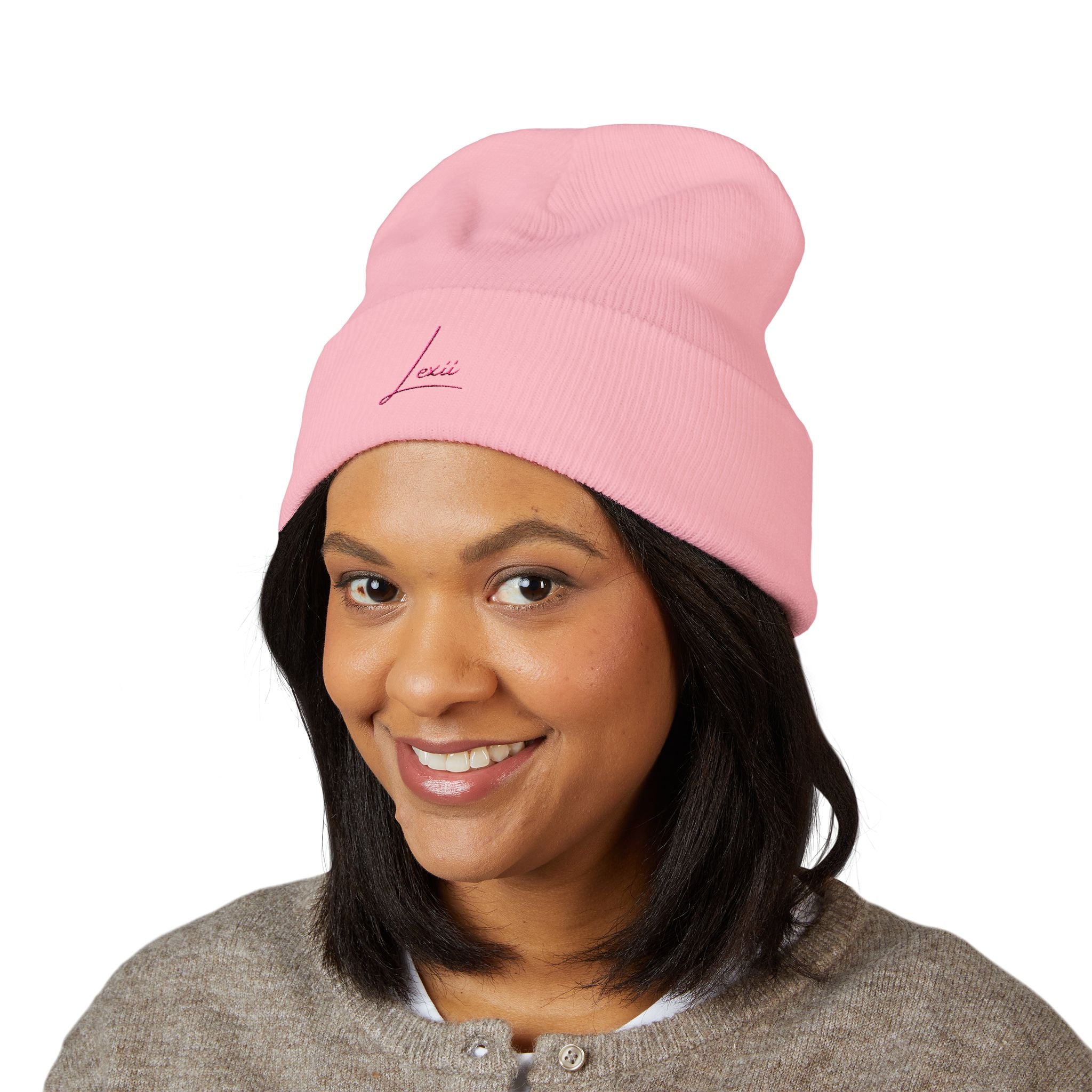 Embroidered Lexii Cuffed Beanie