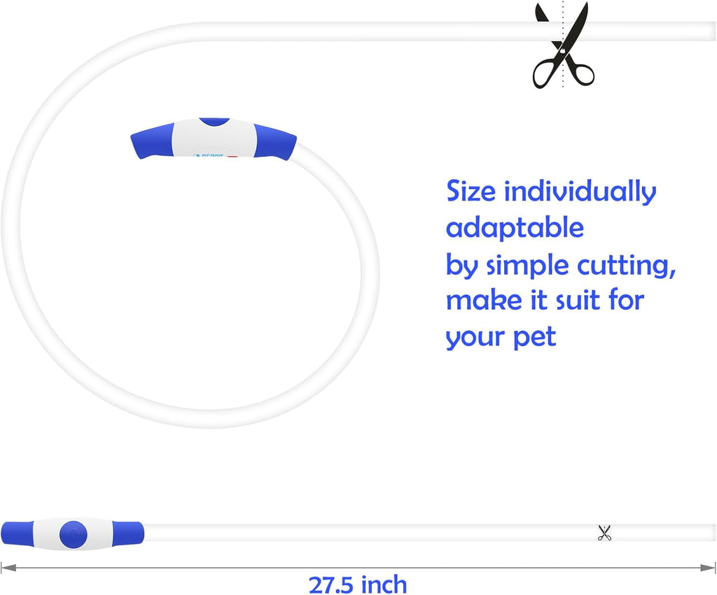 LED Collar, USB Rechargeable, Glowing Pet Collar for Night Safety, Fashion for Small Medium Large Dogs (Royal Blue)