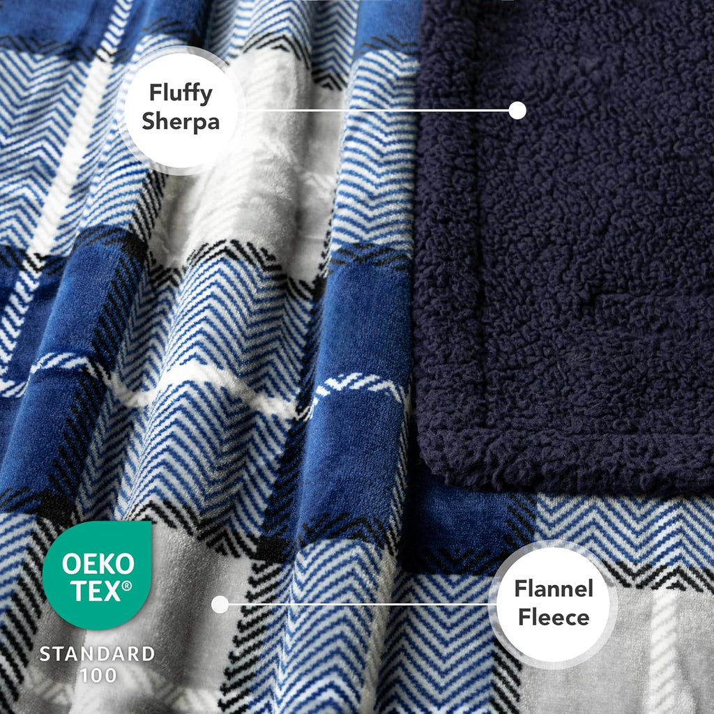 Dog Blanket, Sherpa Dog Blanket | Plush, Reversible, Warm Pet Blanket for Dog Bed, Couch, Sofa, Car