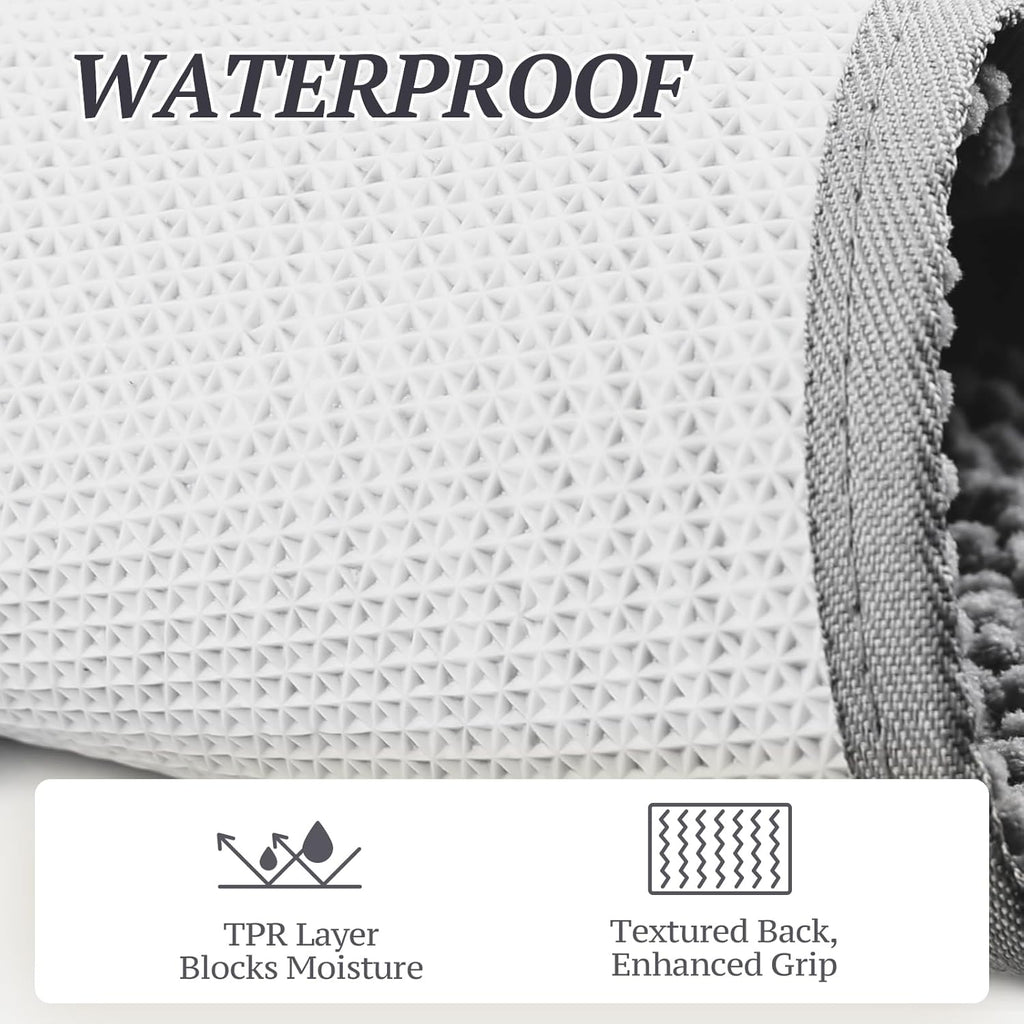 Cat Litter Mat, Litter Trapping Mat, 31"× 20" Cat Kitty Litter Rug with Waterproof Back, Super Soft for Cat'S Paws, Machine Washable, Grey